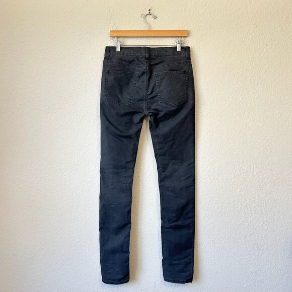 ACNE STUDIOS Ace Ups Jeans Black Denim Slim Straight Low Rise Moto - Picture 2 of 16